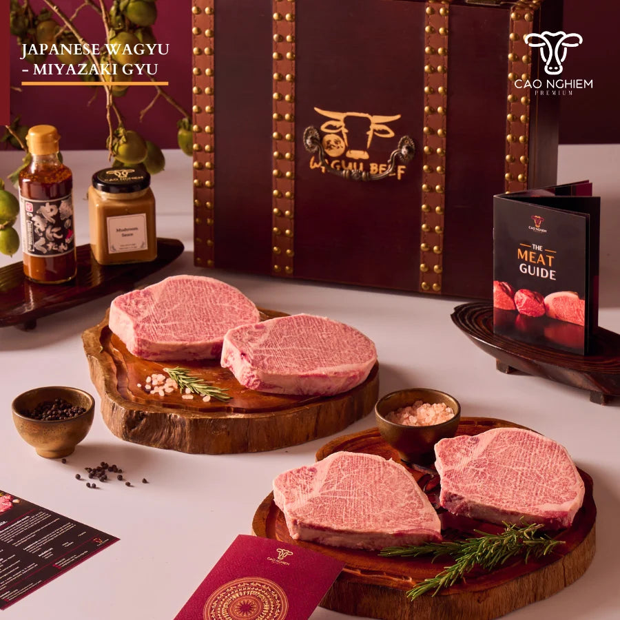 MIYA Geschenkbox 3 – Premium Japanisches Miyazaki Wagyu A5