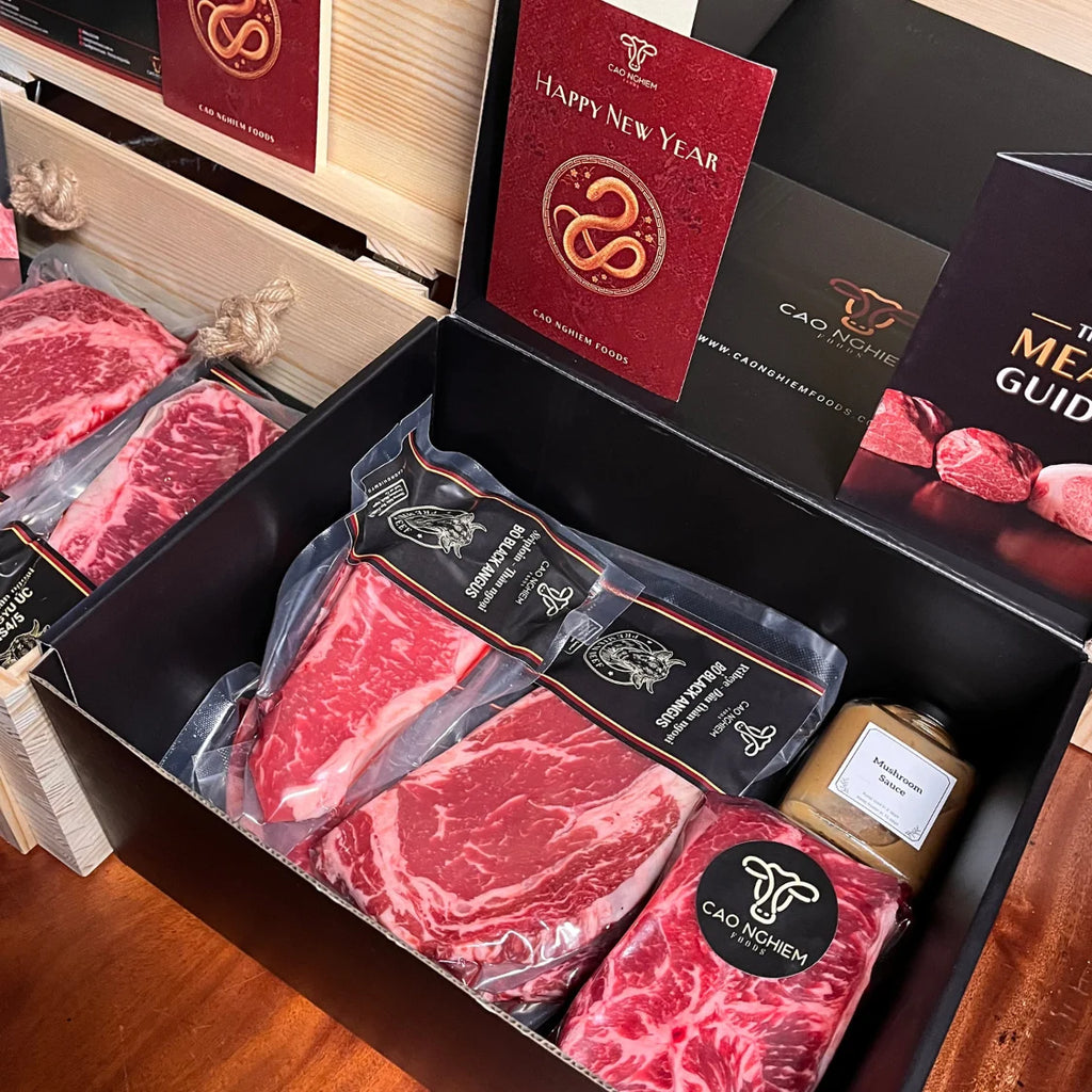 Steak Geschenkbox Nr. 3 – Exklusives Teys Premium Black Angus Rindfleisch