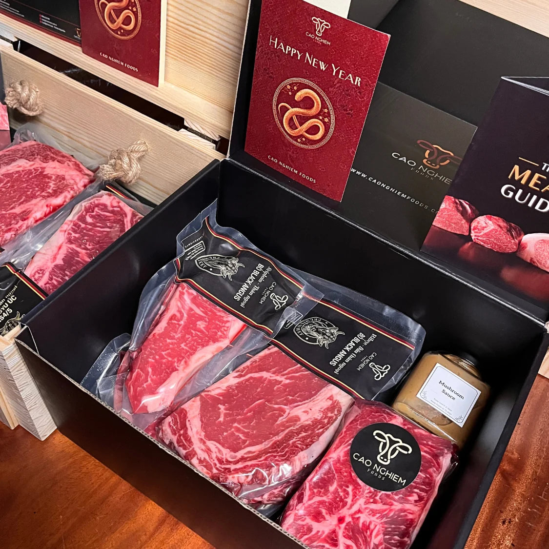 Steak Geschenkbox Nr. 3 – Exklusives Teys Premium Black Angus Rindfleisch